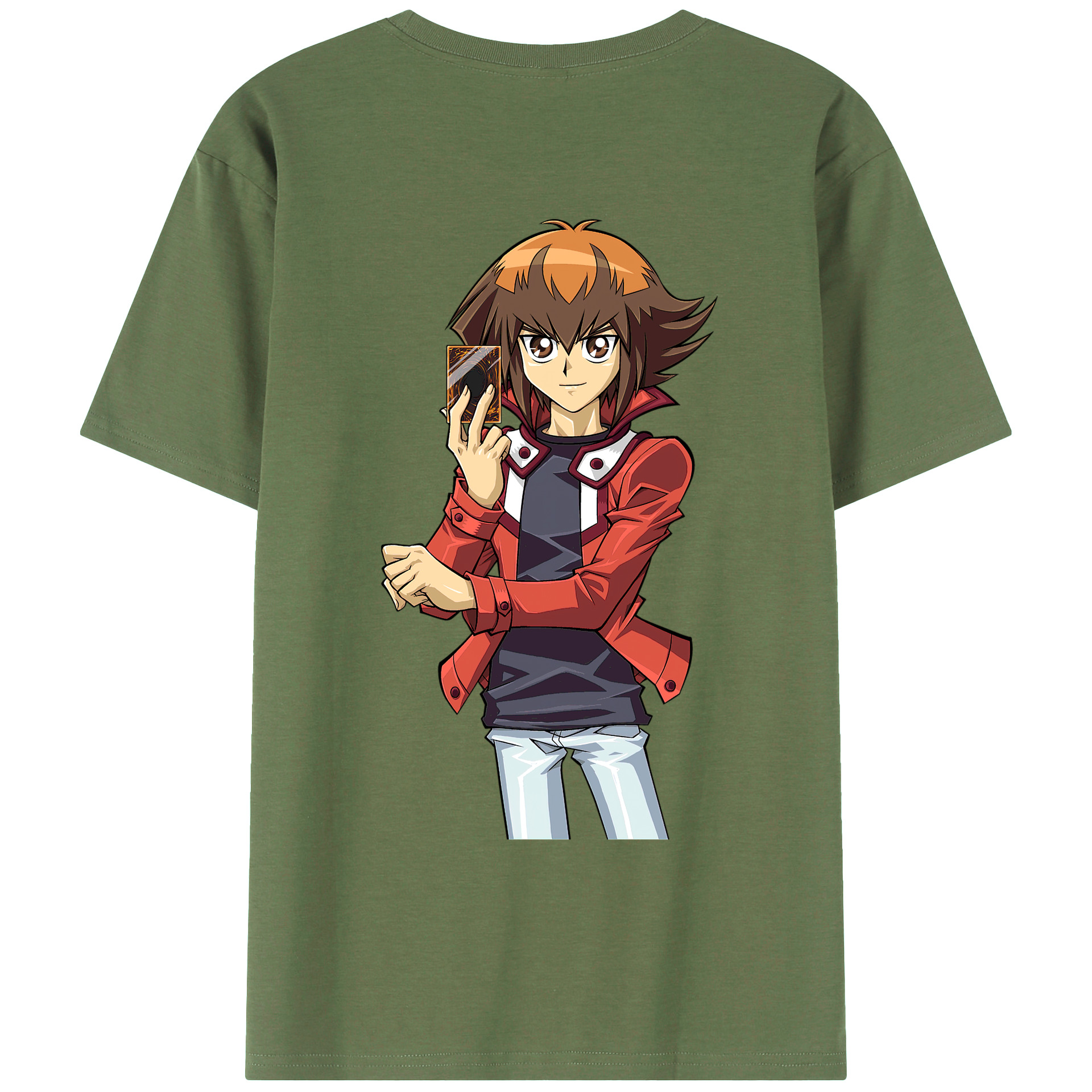 （画像用） 遊☆戯☆王 Yu-Gi-Oh! 綿100％ メンズ半袖Tシャツ（バックプリント） 通気性